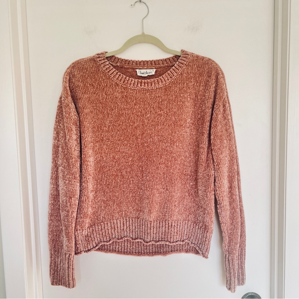 Cloud Chaser Women's Chenille Sweater, Terracotta shade, Size‎ L